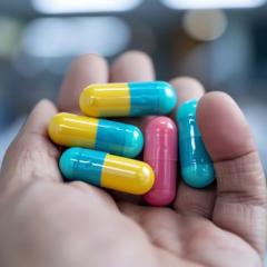 Capsules in open hand